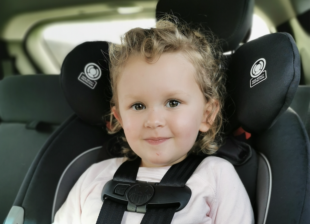 3 year old in US standard child restraint